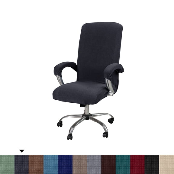 Office Chair Cover, Universal Stretchable Desk Chair Cover, Computer Chair Slipcovers Dark Gray, XL