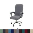 thumbnail image 1 of Office Chair Cover, Universal Stretchable Desk Chair Cover, Computer Chair Slipcovers Light Gray, L, 1 of 8