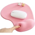 thumbnail image 1 of SZDUDU Office & Gaming Mouse Pad with Comfortable Gel Wrist Rest Support, Easy Gliding Computer Mouse Pads, Pink, 1 of 7