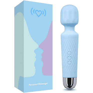 SZDUDU Personal Massager for Men & Women, 20 Modes & 8 Speedsr Quiet Waterproof Rechargeable Electric Handheld Massager for Tension Relief, Muscle, Back, Soreness, Recovery - Blue