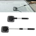 thumbnail image 1 of SZDUDU Windshield Cleaner, Car Windshield Cleaning Tool Inside with 2 Reusable and Washable Microfiber Pads and Extendable Handle Auto Glass Wiper Kit, Gray, 1 of 7