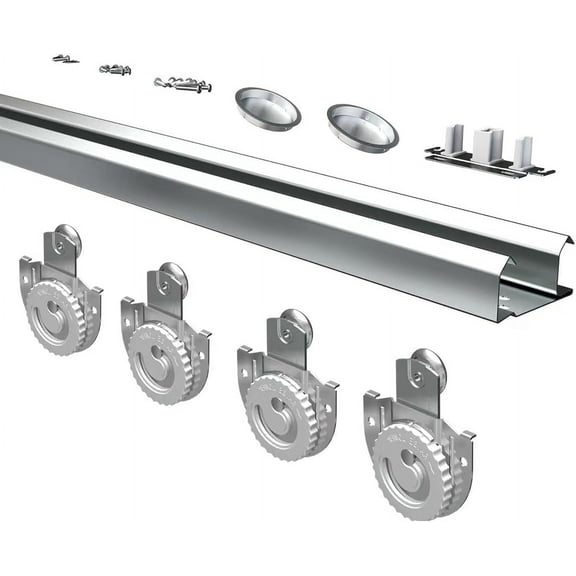 SZH 96" Bypass Sliding Door Hardware Smooth Quiet Closet Track 2-Door System XC47