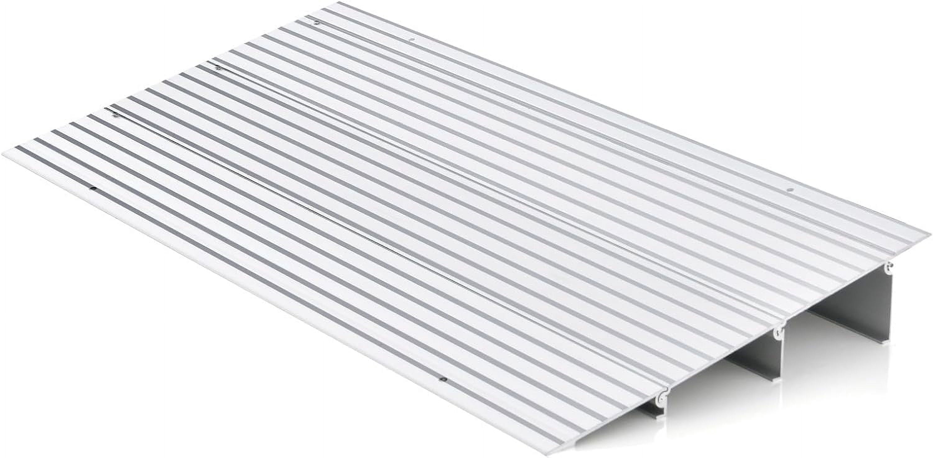 SZH Door Threshold Ramp w/Non-Slip Surface, 3" Rise Aluminum Entry Ramp ...