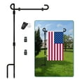 thumbnail image 1 of SZHLUX 35.4" Black Metal Garden Flag Stand with Tiger Clip & Spring Stoppers, 1 of 9
