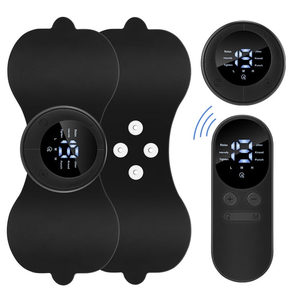 SZHexuan Rechargeable EMS TENS Massager Pads with Heat, 6 Modes 19 Levels, Wireless Remote
