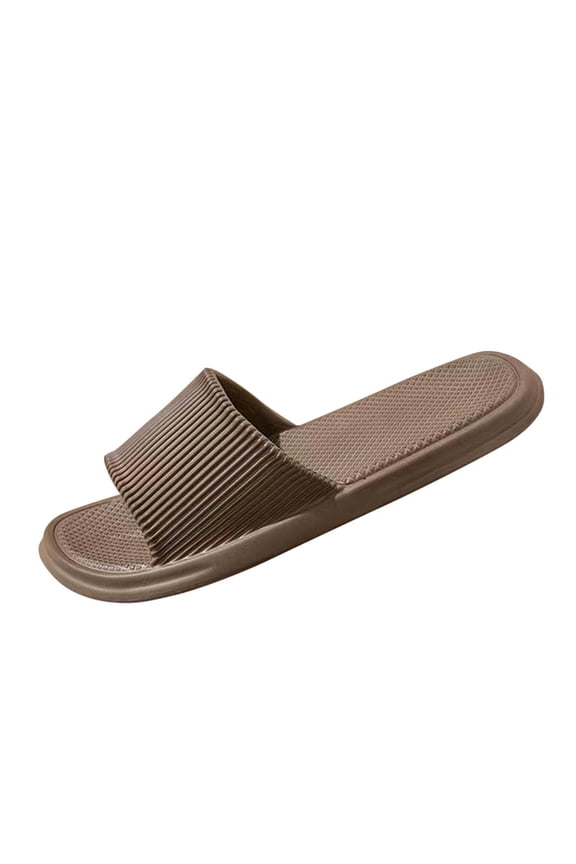 Slippers Open Toe for Women Summer Shower Lightweight Non Slip Travel-friendly Breathable Shoes for Bathroom House Outdoor Unisex Coffee,44