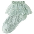 thumbnail image 1 of SZJXBUY Toddler Girl Lace Socks Solid Ruffle Cute Dance Sock Eyelet Mesh Cotton Frilly Ankle Soft Princess Sock Green,4 Years, 1 of 3