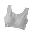 thumbnail image 1 of SZJXBUY Wireless Bras Ladies Casual Supportive Seamless Full Coverage Push Up Comfortable Bra Plus Size Ice Silk Padded Everyday Bralette Gray,XXL, 1 of 6
