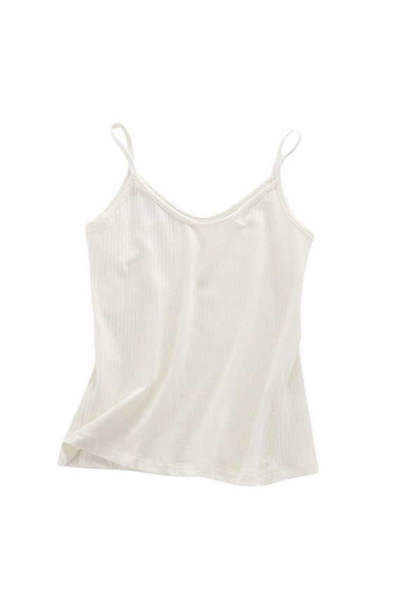 Women Y2k Cami Tank Top Floral Cotton Spaghetti Strap Knitted Halter Tops Casual Slim Fit Sleeveless Undershirt White,XXXL