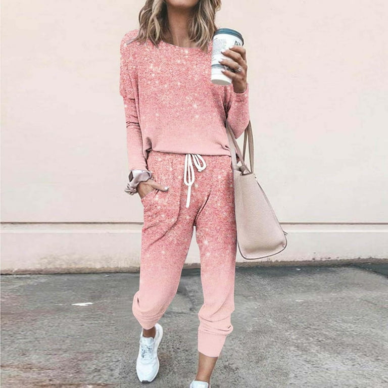 Clothes Pink Plus Size Jogging Suits Yuwull Plus Size Sweatsuits