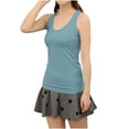thumbnail image 1 of SZJXBUY Womens Workout Racerback Tank Tops Crewneck Cotton Sleeveless Tees Solid Tunic Vests Green,XL, 1 of 7