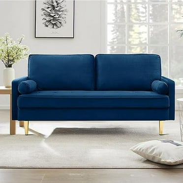 SZLIZCCC 67" Modern Velvet Loveseat Sofa, Mid-Century Tufted Upholstered Small Love Seat Couch for Living Room