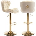 SZLIZCCC Modern Swivel Pub Height Barstool, High Dining Chair with Velvet Seat, Backrest ...