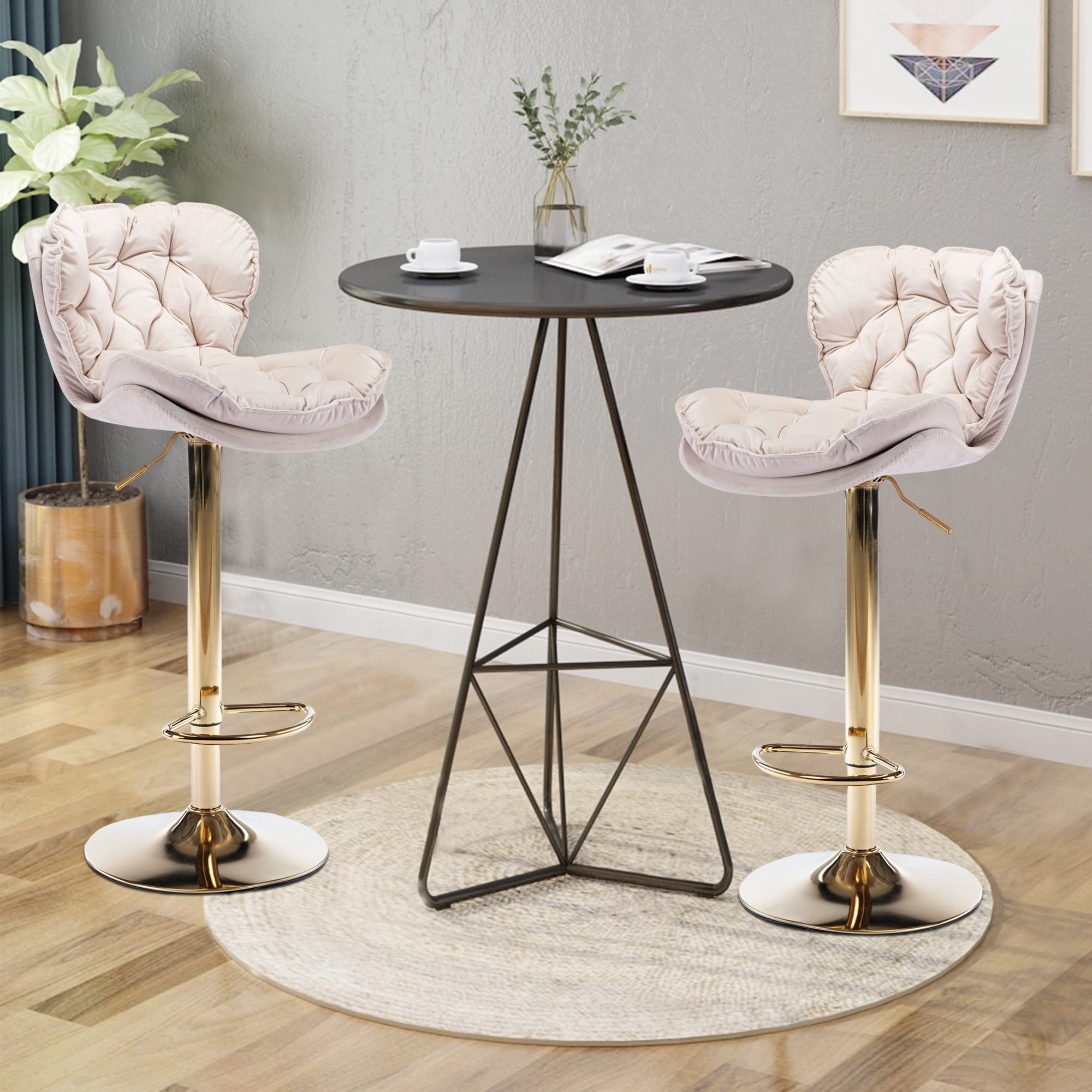 SZLIZCCC Modern Swivel Pub Height Barstool, High Dining Chair with