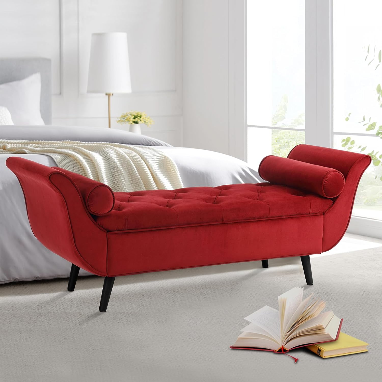 SZLIZCCC Storage Bench For Bedroom End Of Bed Velvet Upholstered szlizccc-storage-bench-for-bedroom-end-of-bed-velvet-upholstered