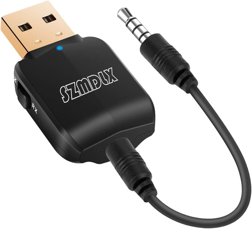 SZMDLX USB Bluetooth 5.3 Transmitter Receiver 3 in 1, HiFi Wireless Audio Adapter, 3.5mm Bluetooth Auxiliary Adapter for car TV Headset PC Home Stereo