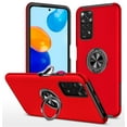 thumbnail image 1 of SZMLOGB Phone Case for Redmi Note 11S 4G/Note 11 with Ring Holder Shock Resistant Scratch Resistant PC Silicone Heavy Duty Protective Case-Red, 1 of 6