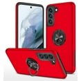 thumbnail image 1 of SZMLOGB Phone Case for Samsung S21 FE with Ring Holder Shock Resistant Scratch Resistant PC Silicone Heavy Duty Protective Case-red, 1 of 6
