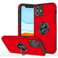 thumbnail image 1 of SZMLOGB Phone Case for iphone 11(6.1") with Ring Holder Shock Resistant Scratch Resistant PC Silicone Heavy Duty Protective Case-red, 1 of 6