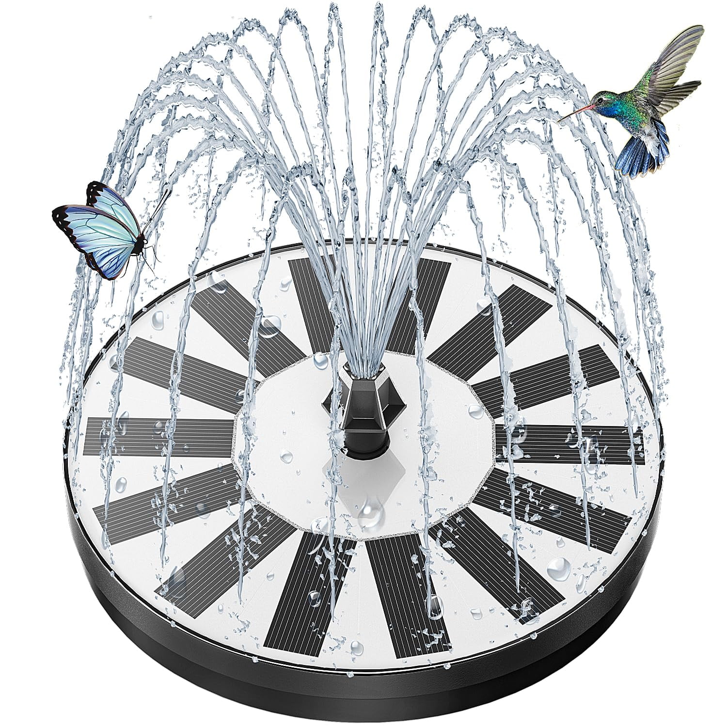 SZMP Solar Fountain, 2024 Upgraded Modern Style Solar Bird Bath