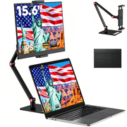 KEEPTIME 15.6 Portable Monitor Zero Frame, Ultra Slim 1080P FHD 100% sRGB IPS Display, Plug & Play Second Screen for Windows Mac Android Switch PS5