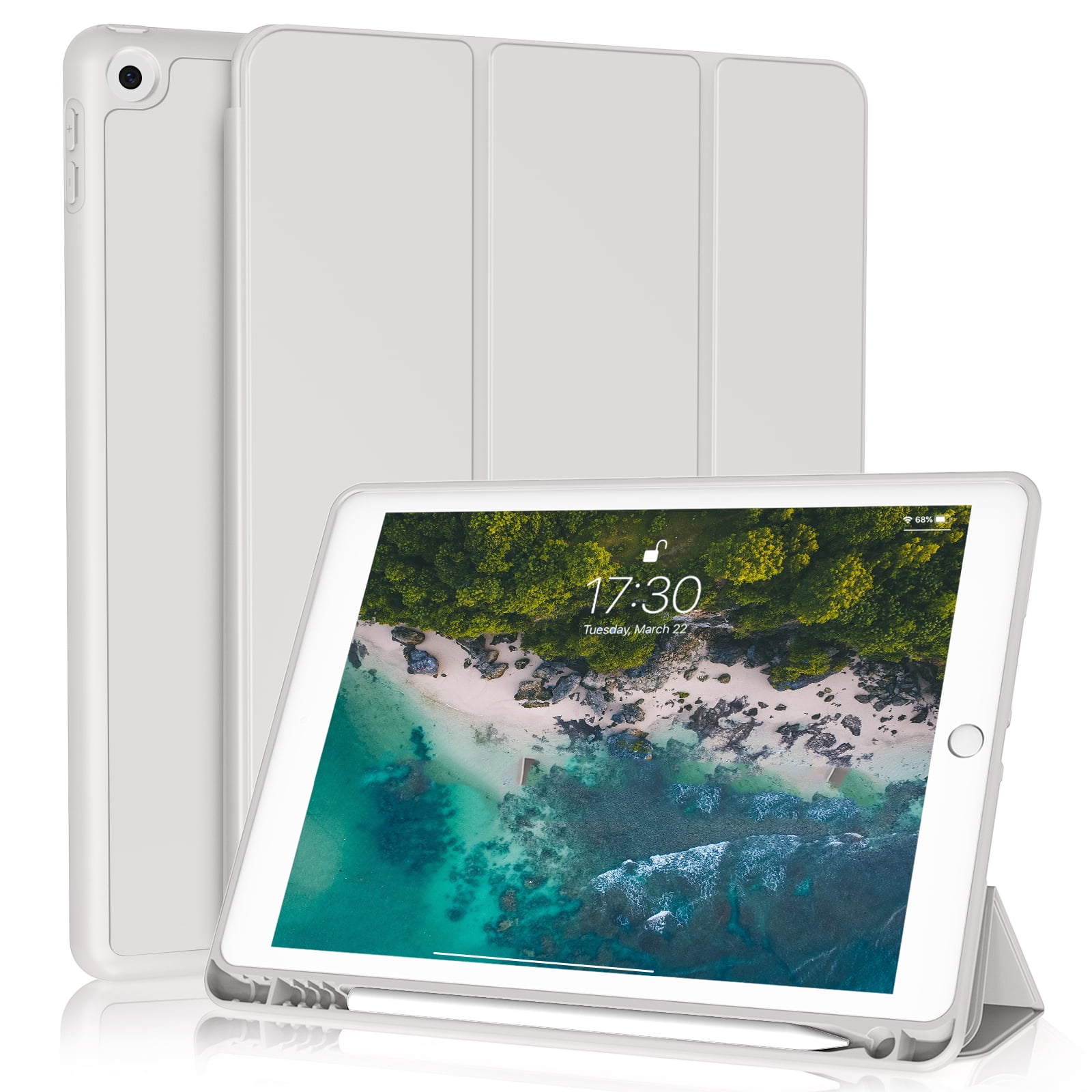 SlimShell Cover Posteriore Per IPad 9.7 5a/6a Gen E Air 1/Air 2 - TPU Morbida Con Auto Wake/Sleep