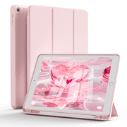 SZPSGC Case for iPad 9th/8th/7th Generation 10.2 Inch Model with Pencil Holder,Slim Tablet Cover with Soft TPU Back,Auto Wake/Sleep,Pink