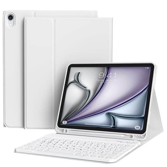 SZPSGC for iPad (A16) 11th 10th Generation Case with Keyboard 11 inch 2025/2022,,Wireless Detachable Keyboard with Pencil Holder for iPad 10th Gen 10.9 Inch, Auto Wake/Sleep,Gray