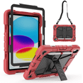 thumbnail image 1 of SZPSGC Kids Friendly iPad Case for iPad (A16) 11th Generation 11 Inch (2025), iPad 10th Generation 10.9 Inch (2022), Fully-Body Rugged Heavy Duty Shockproof Protective Case with Kickstand, Red, 1 of 8