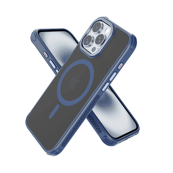 SZPSGC for iPhone 16 Pro Case, Compatible with MagSafe, Anti-fingerprint & Anti-scratch, Slim Translucent Matte Shockproof Military-Grade Protective Case for iPhone 16 Pro, Blue