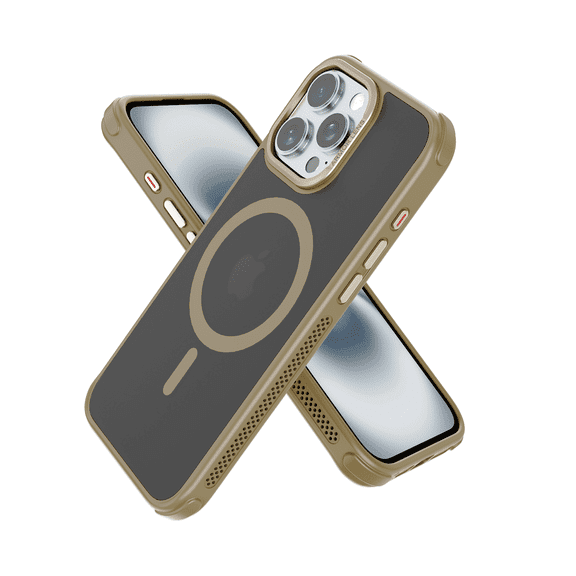 SZPSGC for iPhone 16 Pro Case, Compatible with MagSafe, Anti-fingerprint & Anti-scratch, Slim Translucent Matte Shockproof Military-Grade Protective Case for iPhone 16 Pro, Gold