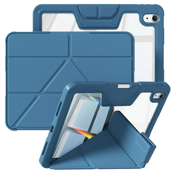 SZPSGC CASE for iPad A16 11th Generation 11 Inch (2025), 10th Gen 10.9 Inch (2022) with Pencil Holder Y-fold Stand & Sleep/Wake Cover, Blue