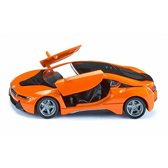 SZREDU Siku 2348, BMW i8 LCI, Orange/Schwarz, Metall/Kunststoff, 1:50, Öffenbare Türen, Abnehmbare Reifen