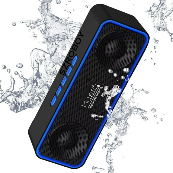 SZROBOY Portable Bluetooth Speaker, Wireless Speaker with 10W Loud Stereo Sound, Outdoor Speakers with Bluetooth 5.0, 24H Playtime,66ft Bluetooth Range, Dual Pairing for Home,Party