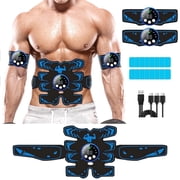 QI-EU Abs Stimulator, Rechargeable Ultimate Muscle Toner Trainer for Men Women Abdominal Fitness Workout EMS Muscle Stimulation Mothers Day Gifts