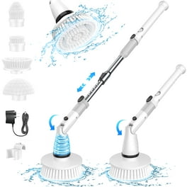 YUWENUS Electric Spin Scrubber, 3 Speeds Cordless Cleaning Brush with 9  Replaceable Brush Heads Adjustable Extension Handle, Voice Function Shower  Scrubber for Bathroom, Kitchen, Wall, Floor 