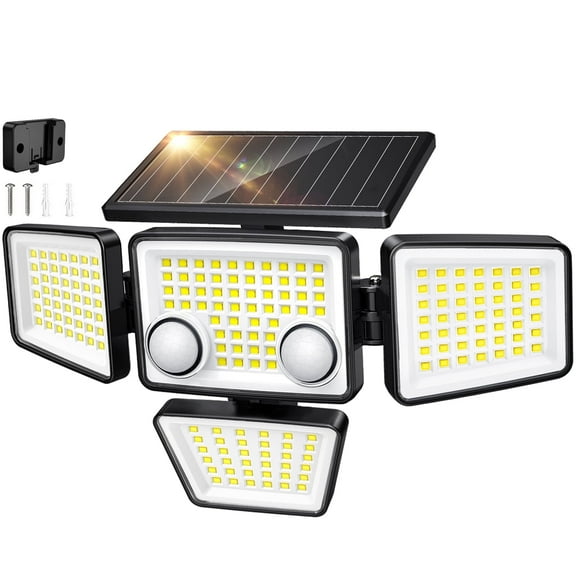 SZRSTH Outdoor Solar Lights - 3000LM 188 LED Motion Sensor Lights Waterproof Solar Flood Security Lights for Backyard Yard Patio