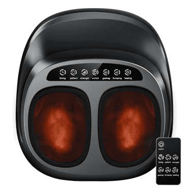 SZRSTH Shiatsu Foot Massager with Heat Deep Kneading for Tired Muscles & Plantar up to Size 11 inch, Black,Mothers Day Gifts