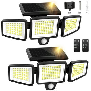 Hyper Tough Solar Motion 4-Head Adjustable LED Security Light with Remote  Control, 1000 LM, 2-Pack 