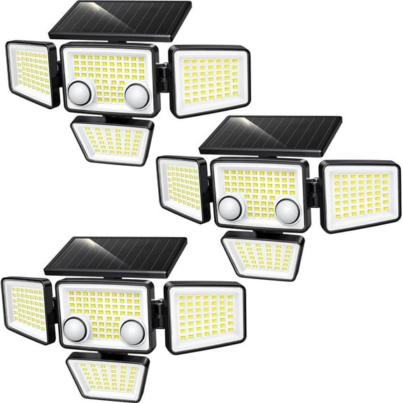 SZRSTH Solar Outdoor Lights -188 LED Security Flood, 270°Beam Angle Wall Light with Sensors for Backyard Yard