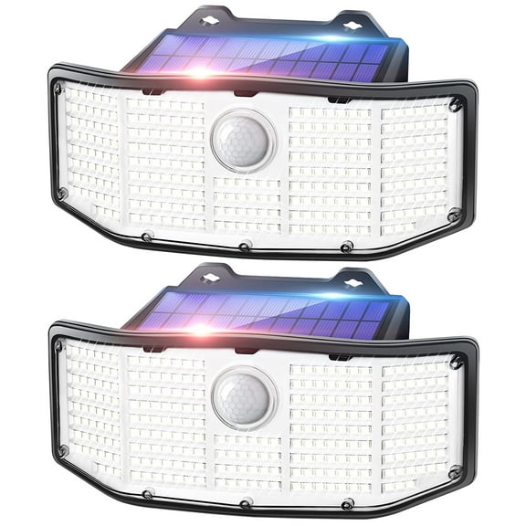 SZRSTH Solar Outdoor Lights - 2Pack 252 LED Motion Sensor Lights Solar Powered Security Flood Lights, IP65 Waterproof Wall Light for Backyard Yard Patio
