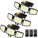 3-Pack SZRSTH 2500 Lumen Solar Outdoor Motion Sensor Lights