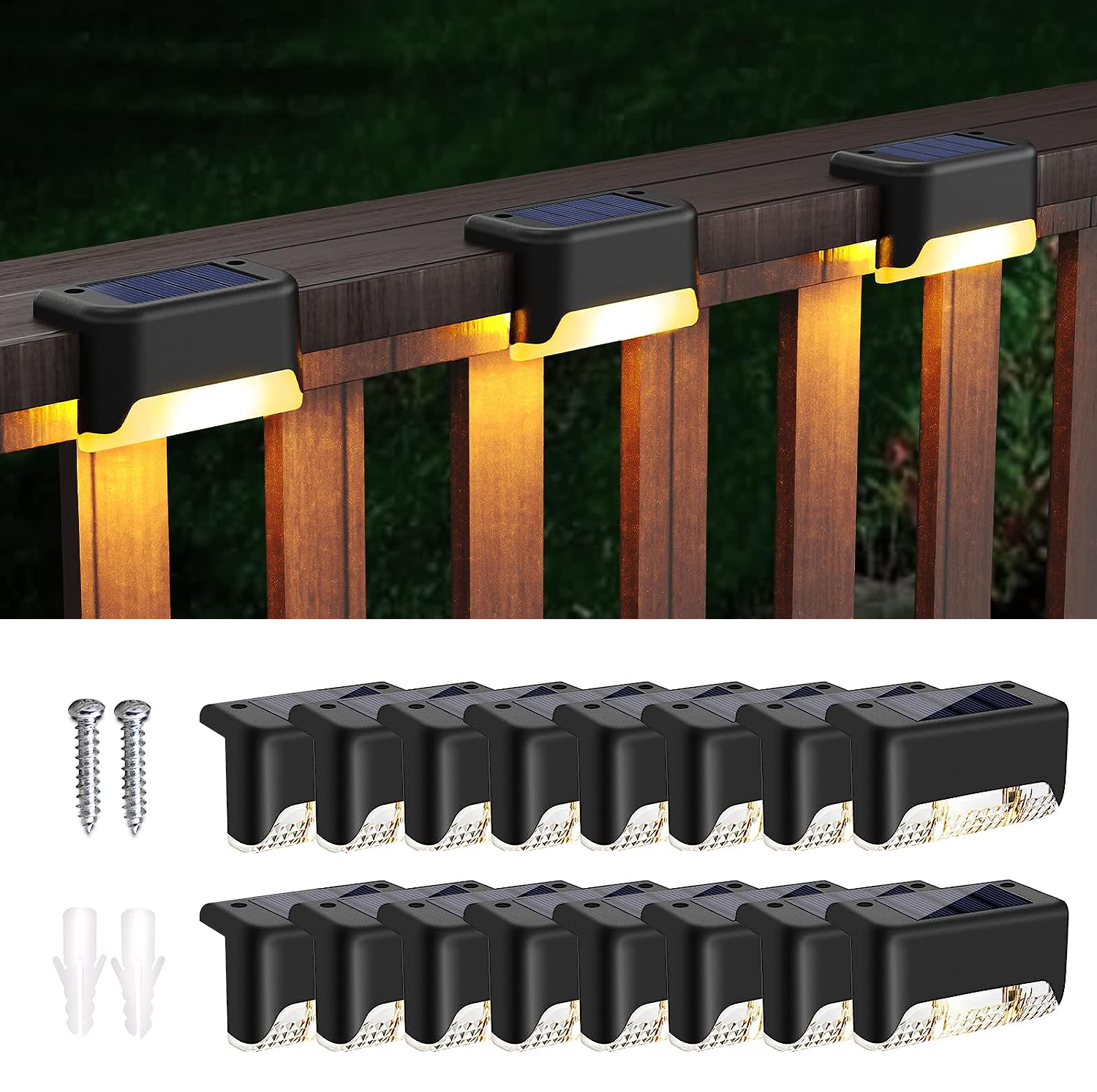 Solar Stair Light, EpicGadget Waterproof Outdoor LED Step Lighting 3