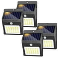 thumbnail interactive-video image 1 of SZRSTH Solar Outdoor Lights -Waterproof Sensor Wireless Security Lights for Garden Fence Yard, 4Pack, 1 of 7