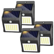 SZRSTH Solar Outdoor Lights -Waterproof Sensor Wireless Security Lights for Garden Fence Yard, 4Pack
