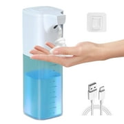 SZSENYEIJIA Automatic Foaming Soap Dispenser Touchless Rechargeable 18.6oz/550ml with Wall Mount and 4 Adjustable Soap Levels, Hands Free Soap Dispenser for Bathroom Kitchen