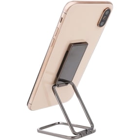 SZSZ Cell Phone Ring Holder Finger Kickstand, 360 Rotation Foldable Metal Ultra-Thin Cellphone Back Grip Stand Adjustable Phone Holders for Magnetic Car Mount Compatible with Phone Tablets, Black