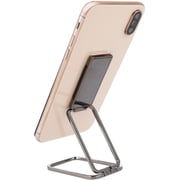 SZSZ Cell Phone Ring Holder Finger Kickstand, 360  Rotation Foldable Metal Ultra-Thin Cellphone Back Grip Stand Adjustable Phone Holders for Magnetic Car Mount Compatible with Phone Tablets, Black