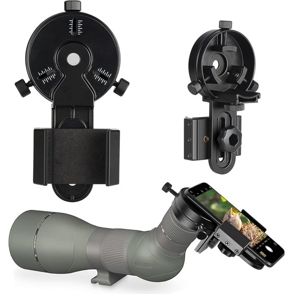 SZSZ - Upgrade Smartphone Scope Adapter Spotting Scope Phone Adapter - Precision Metal Telescope Phone Mount for Spotting Scopes, Binoculars, Monocular, Telescope, Microscope