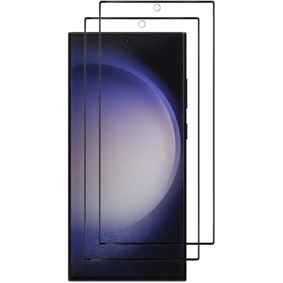 SZSZ for Galaxy S23 Ultra 3D Curved Screen Protector, [2Pack] 9H Hardness Tempered Glass Full Screen Coverage Film for Samsung Galaxy S23 Ultra 6.8"